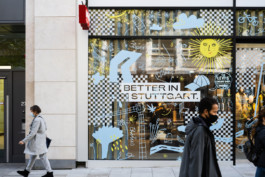 spielerische Illustrationen für Levis Storefront von Vivien Staff