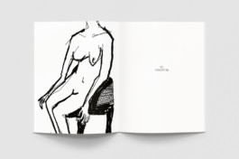 Akt Illustration schwarzweiß für Opera Magazin