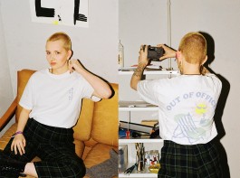 Fotografie illustratives Shirt Design Out of Office